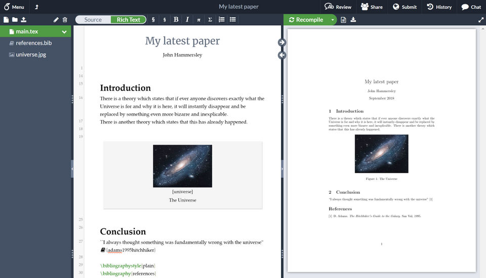 Overleaf screenshot 1