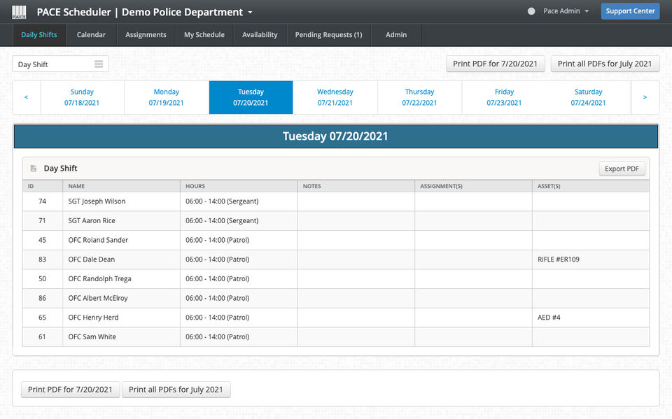 Pace Scheduler screenshot 1