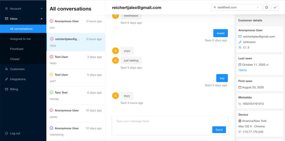 Papercups screenshot 4