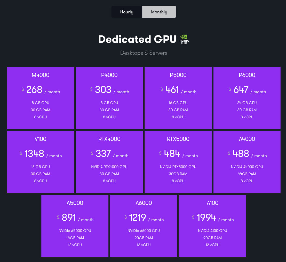 Paperspace Core pricing 1