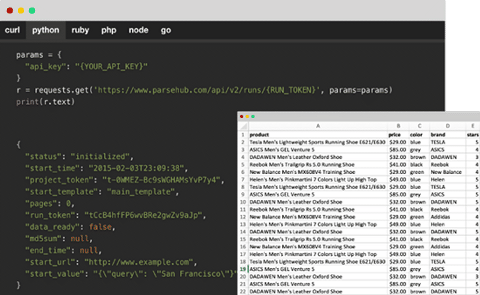 ParseHub screenshot 3