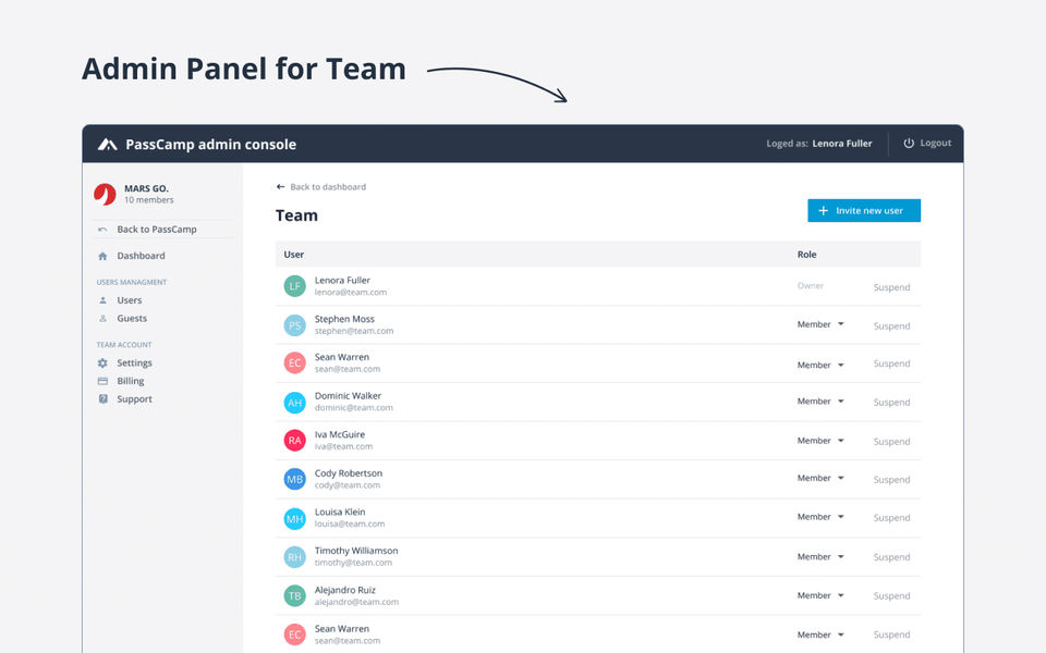 PassCamp screenshot 2