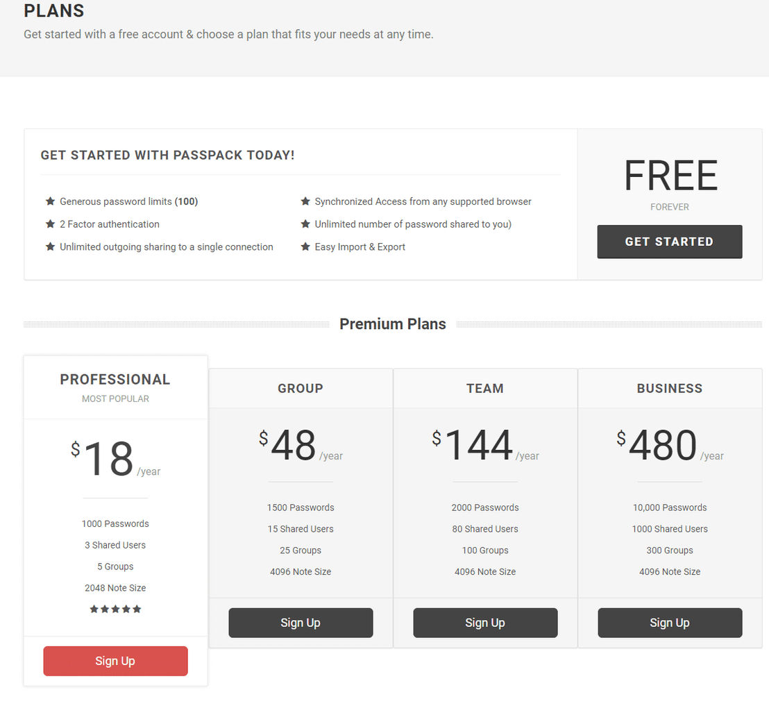 Passpack screenshot 1