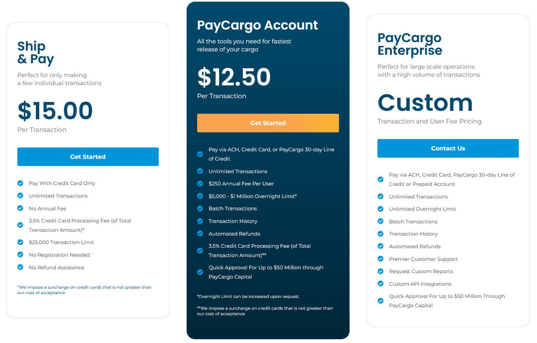 PayCargo screenshot 1