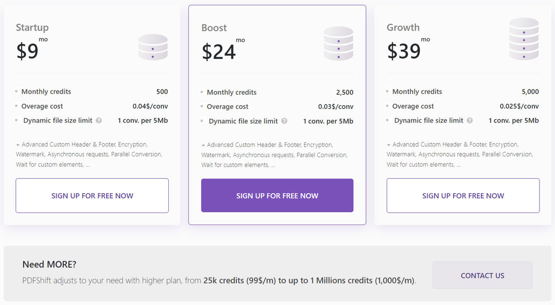 PDFShift pricing 1