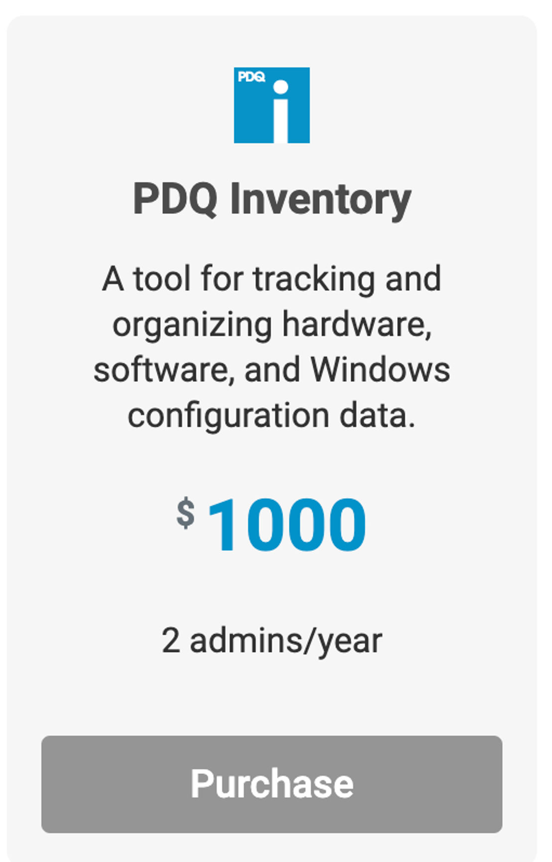 PDQ Inventory pricing 1
