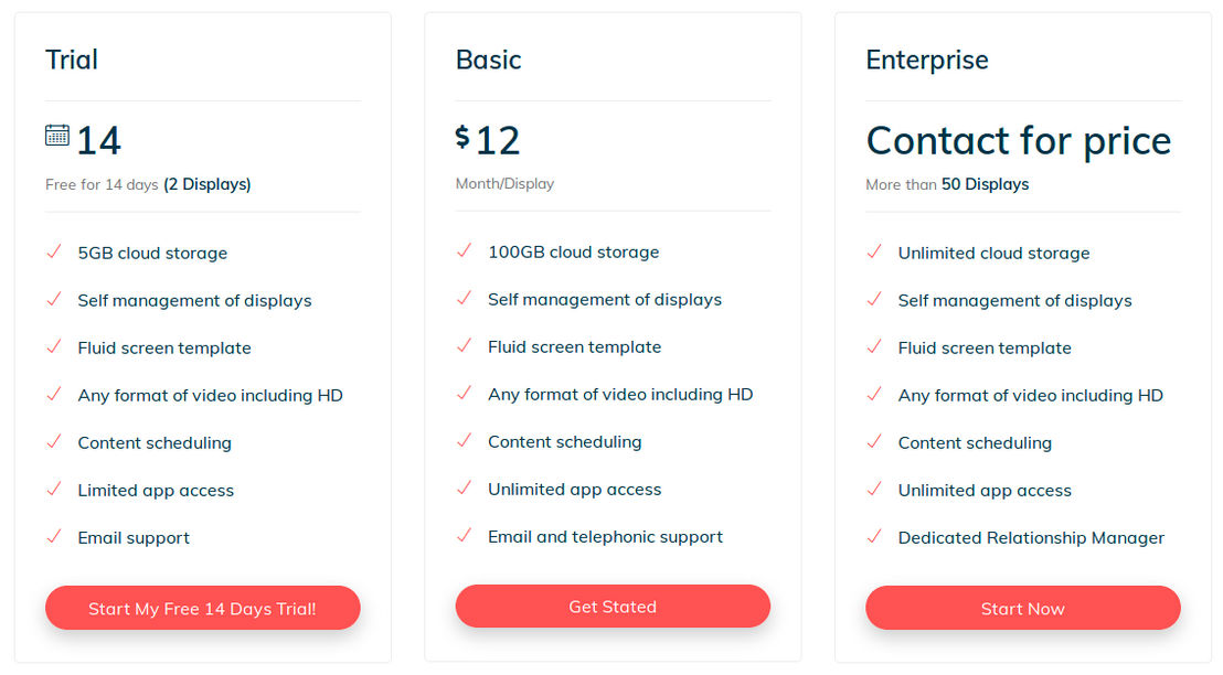 Pickcel pricing 1
