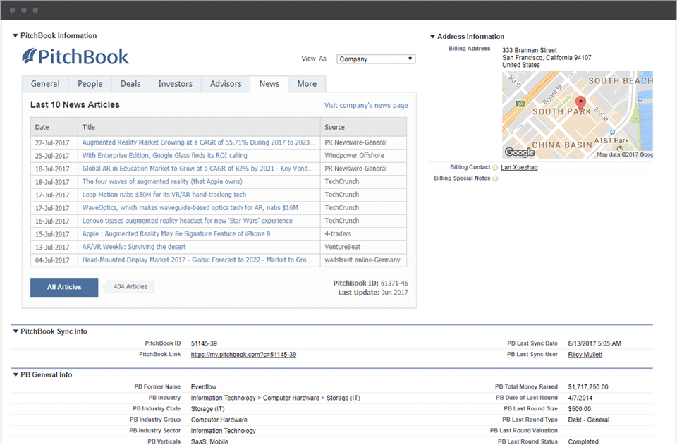 PitchBook screenshot 1