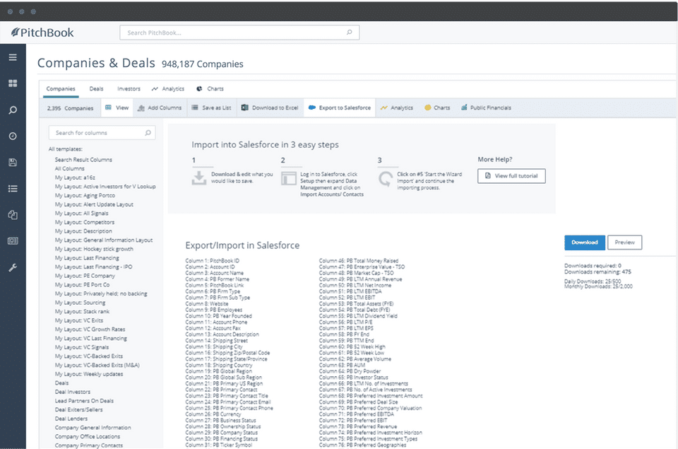 PitchBook screenshot 2