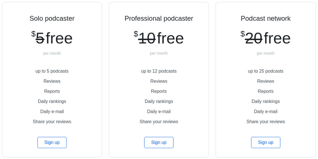Podstatus pricing 1