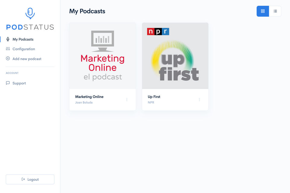 Podstatus screenshot 4