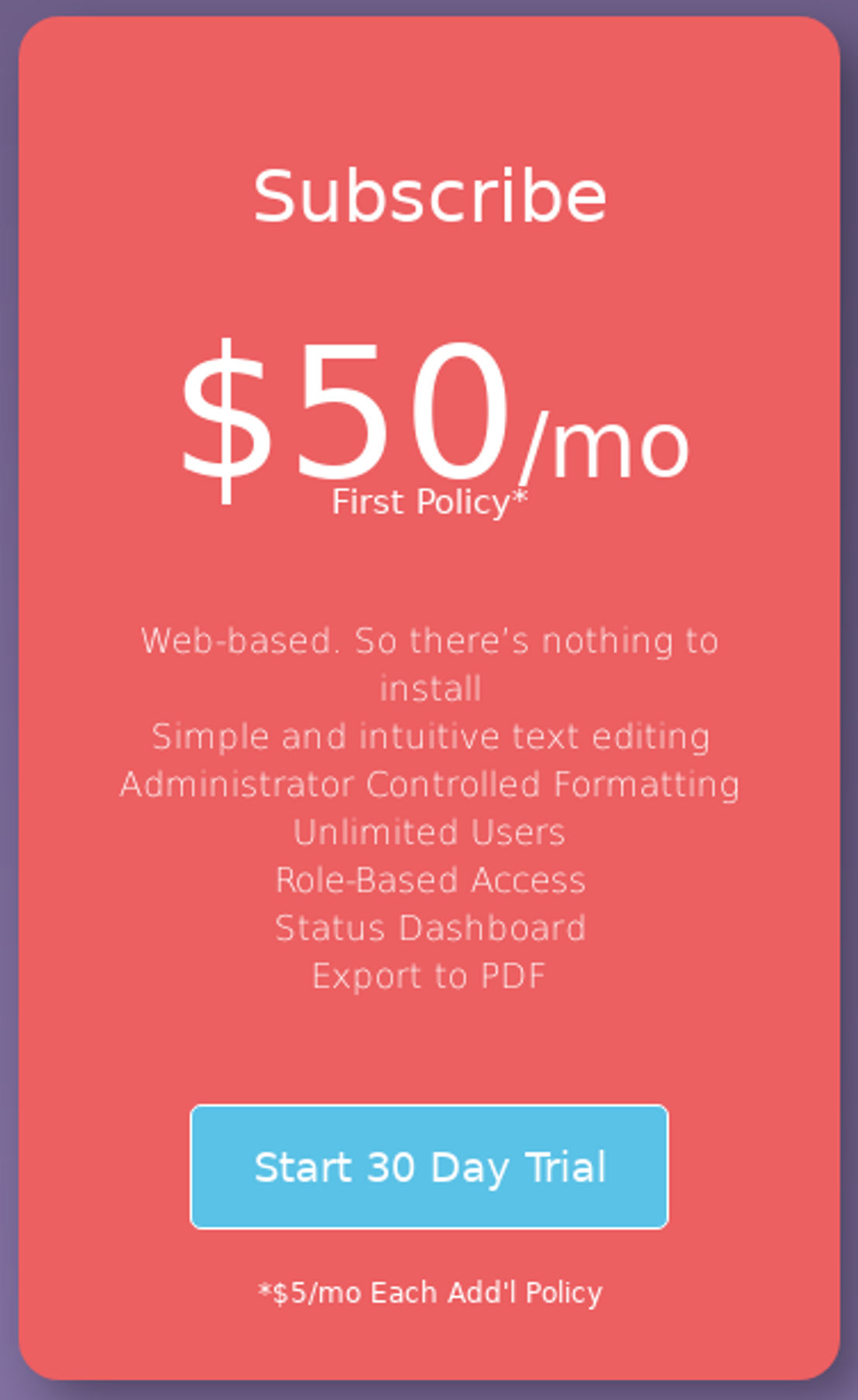 PolicyCo screenshot 1