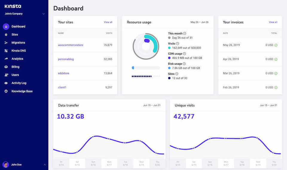 Kinsta screenshot 1
