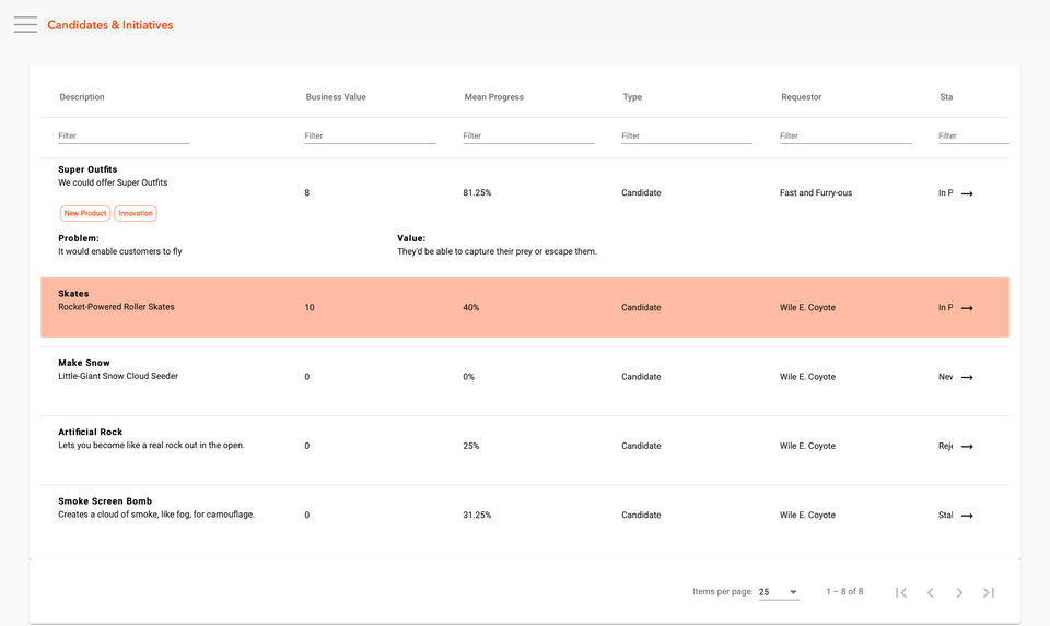 Product Roadmap screenshot 2