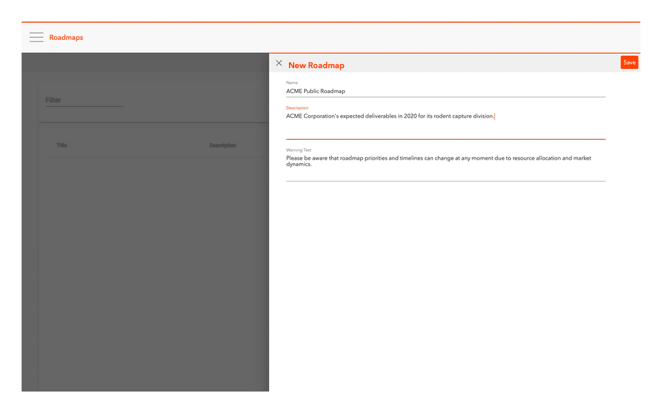 Product Roadmap screenshot 1