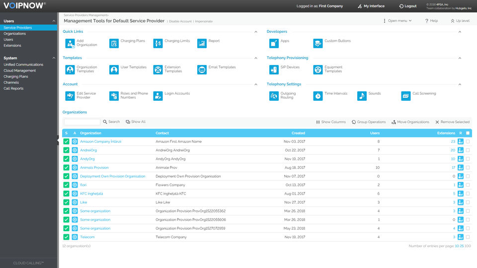 4PSA VoipNow screenshot 2