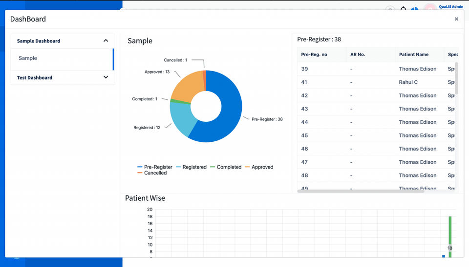 QuaLIS LIMS screenshot 2