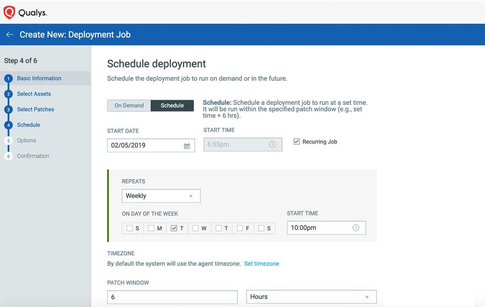 Qualys Patch Management screenshot