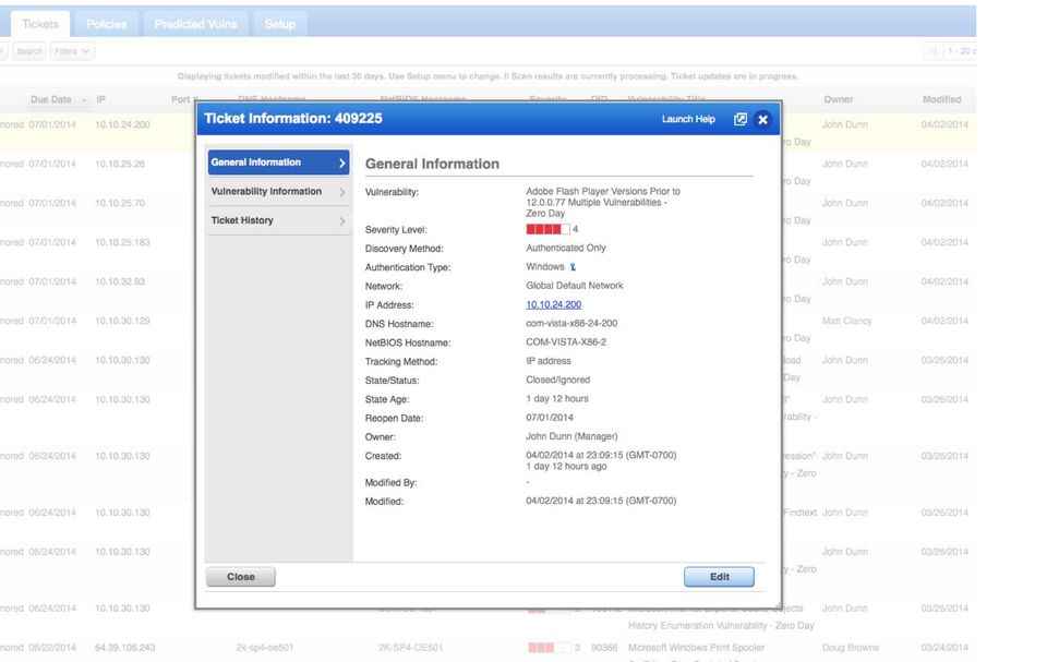 Qualys VM screenshot 2