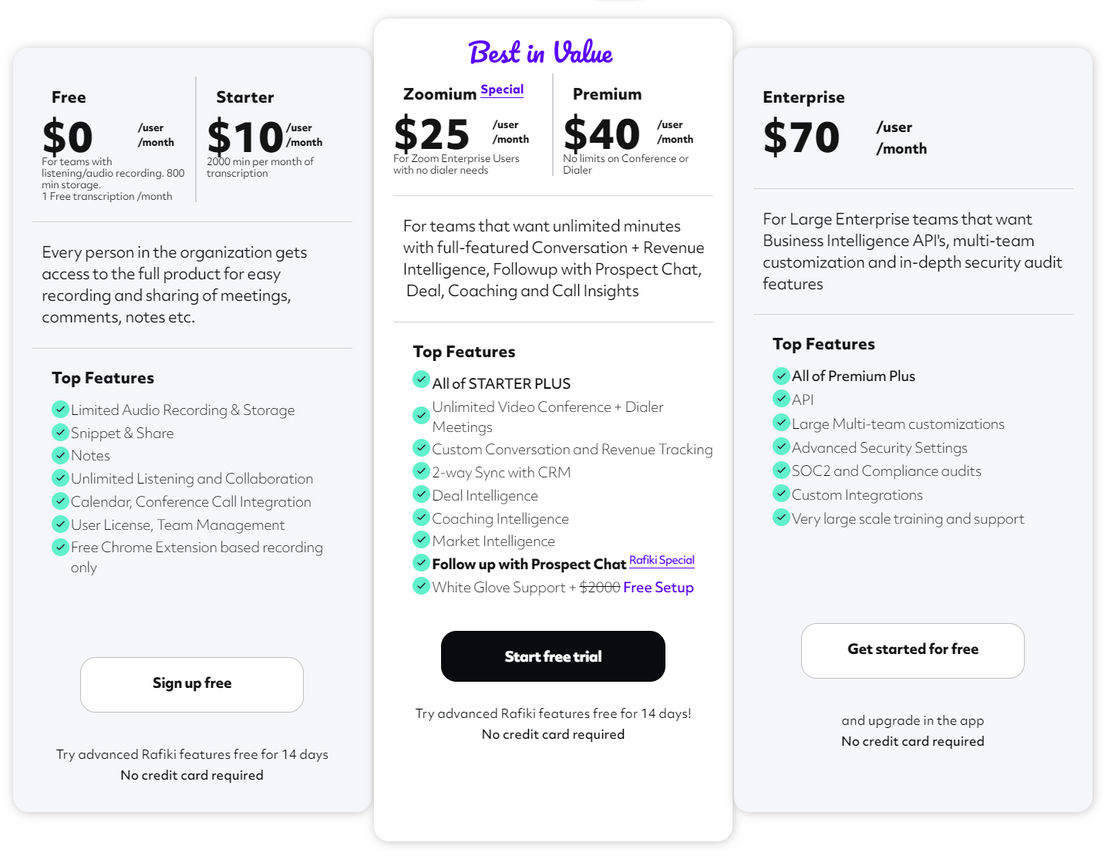 Rafiki pricing 1