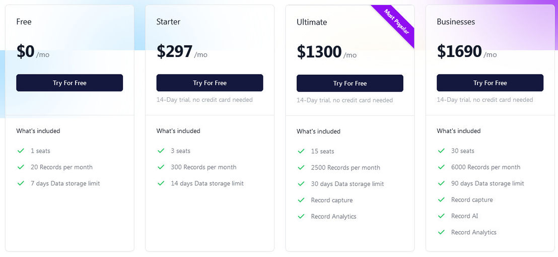 Record pricing 2