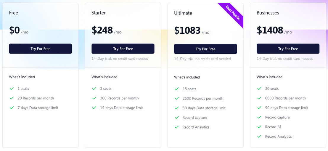Record pricing 1