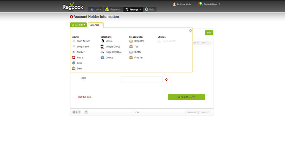 Regpack screenshot 1