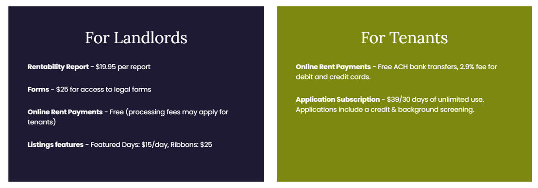 Rentler pricing 1
