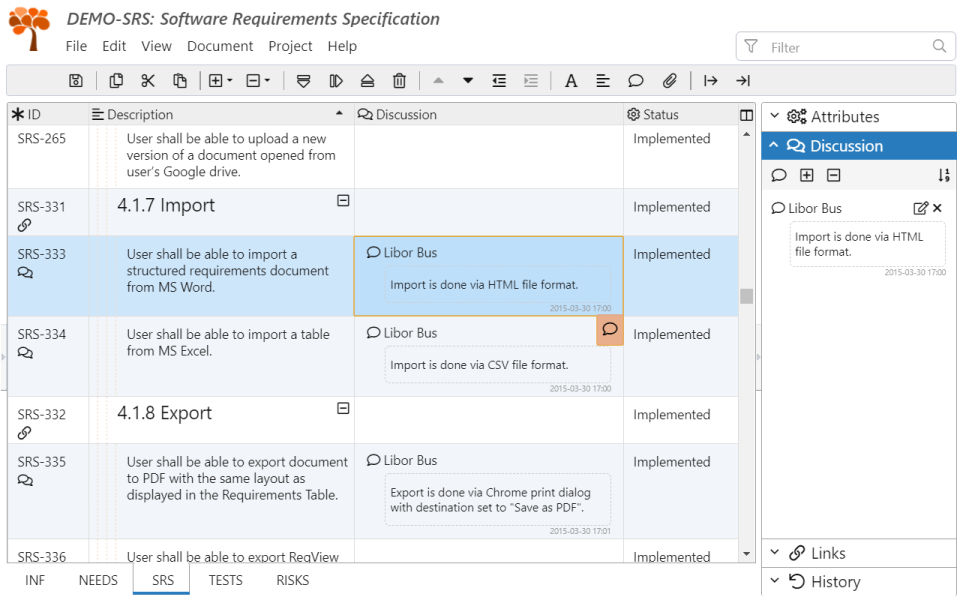 ReqView screenshot 1