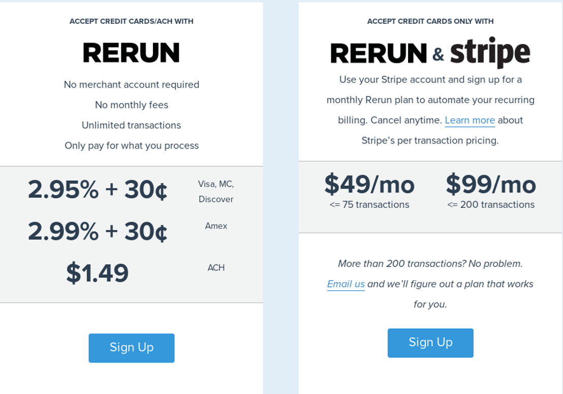 Rerun pricing 1