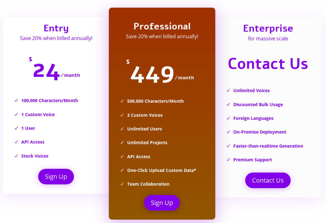 Resemble AI pricing