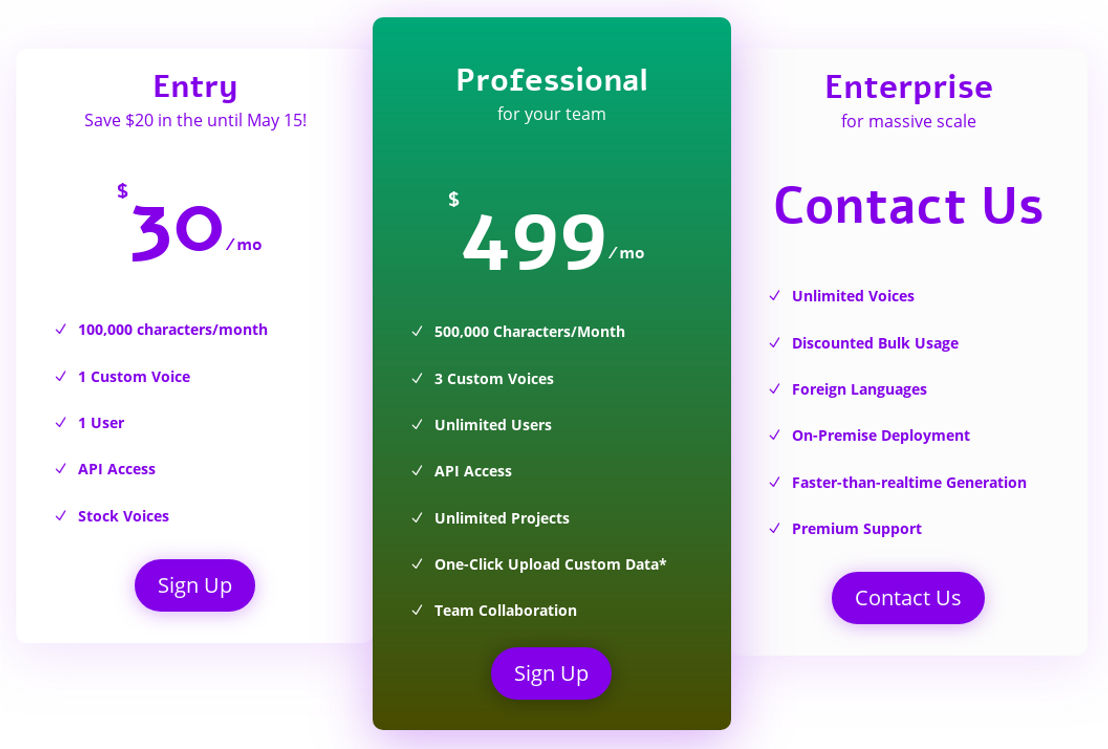 Resemble AI pricing