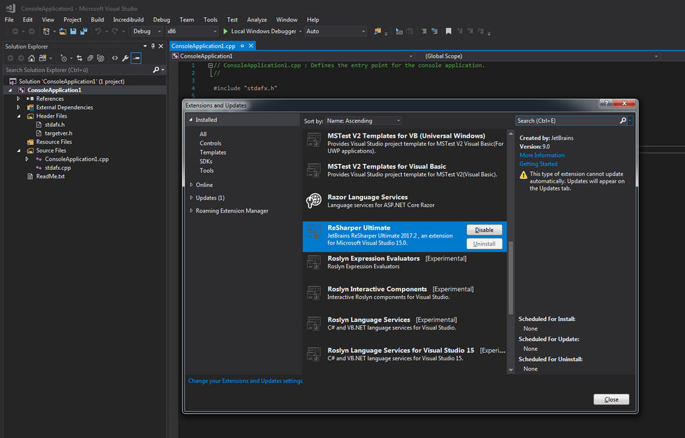 ReSharper screenshot