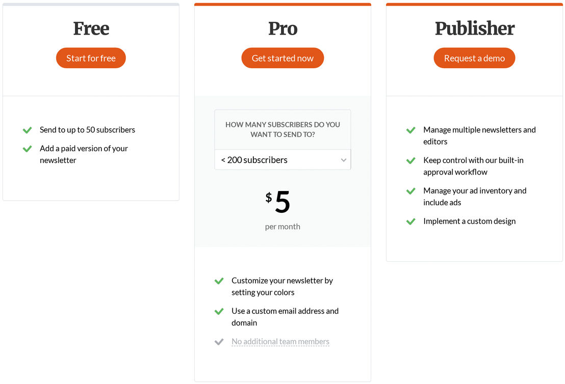 Revue pricing 2