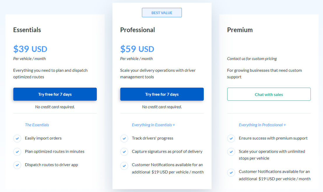 Routific pricing 1