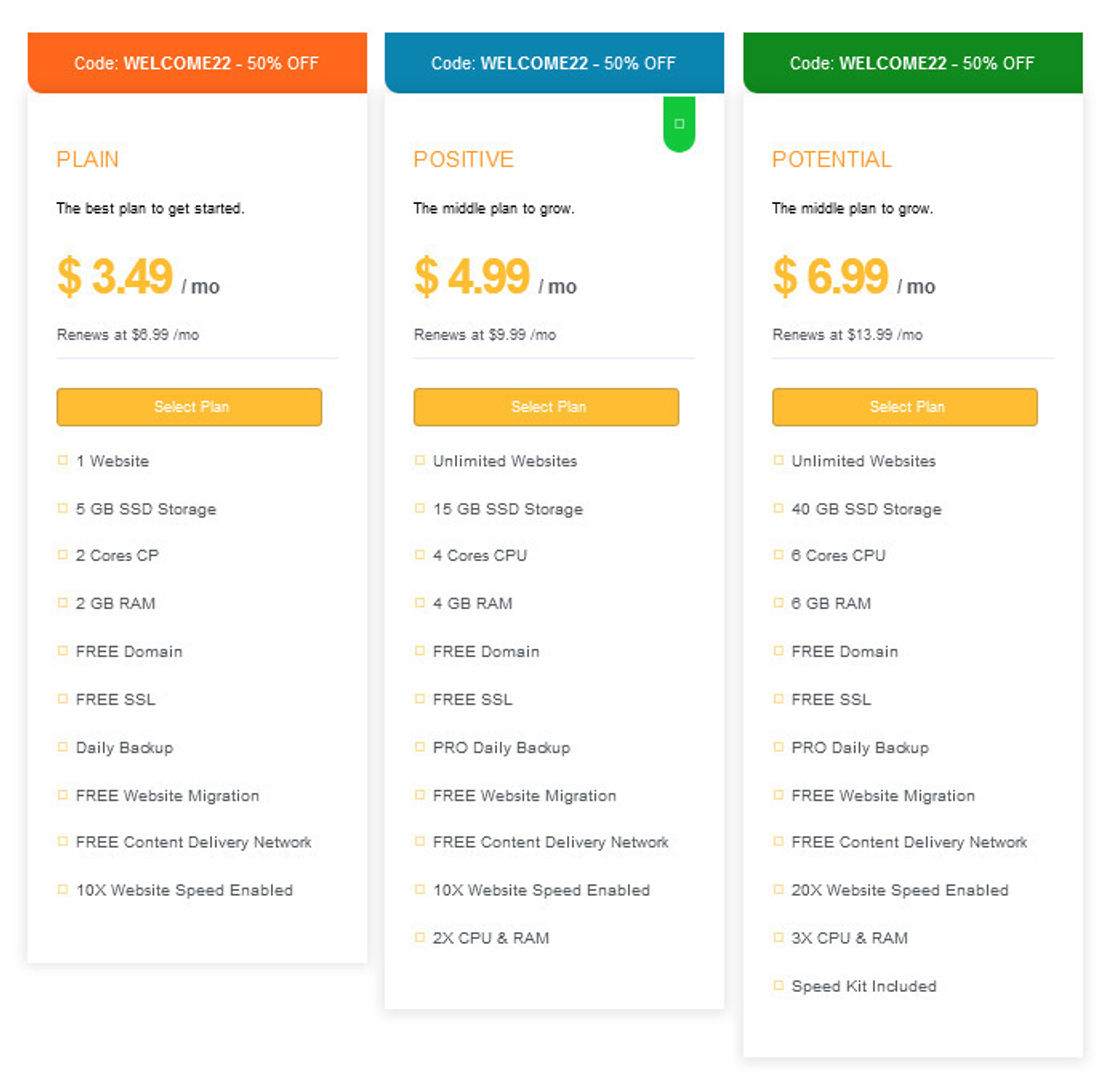 RunHost pricing