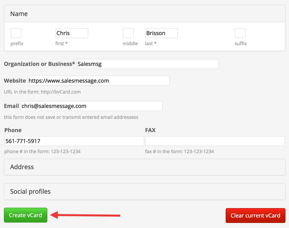Salesmsg screenshot 1