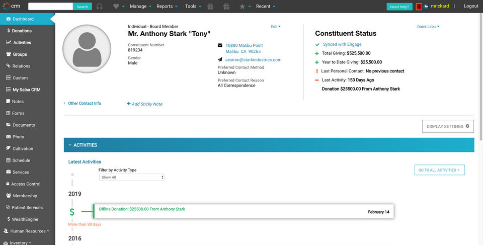 Salsa CRM screenshot 2