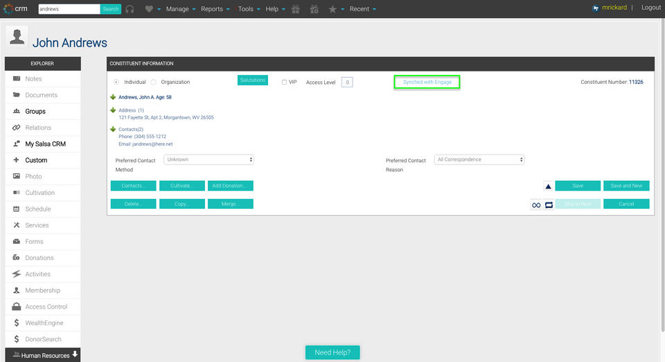 Salsa CRM screenshot 1