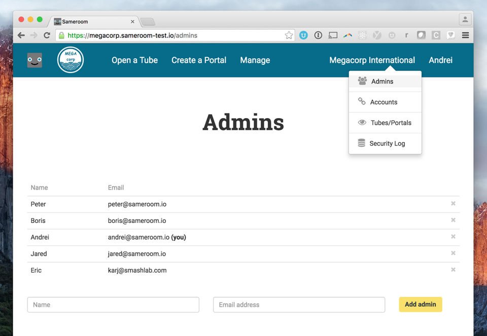 Sameroom screenshot