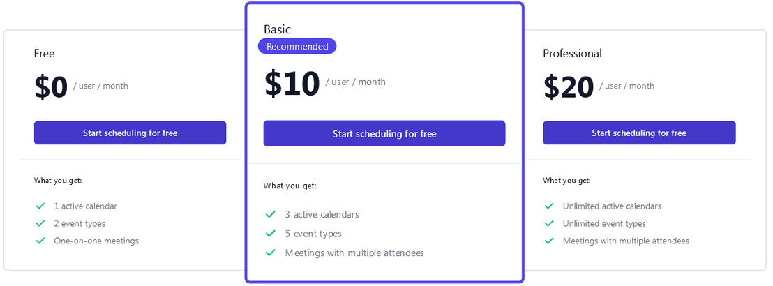 Schedulr pricing 1