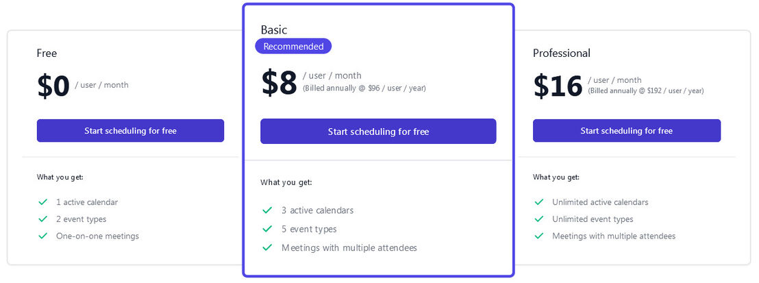 Schedulr pricing 2