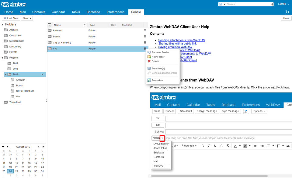 Seafile screenshot 1