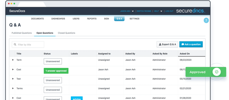 SecureDocs Virtual Data Room screenshot 4