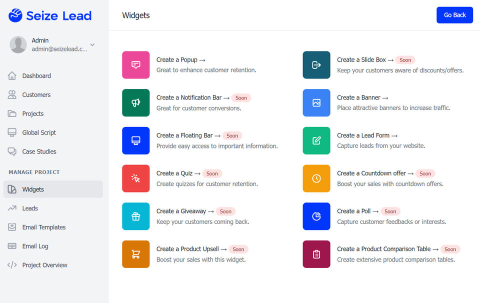 SeizeLead screenshot 1