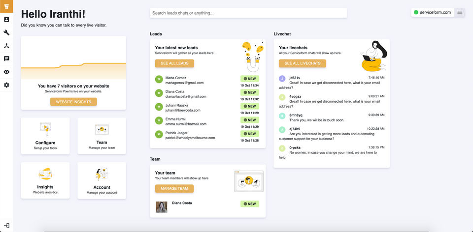 Serviceform screenshot 1