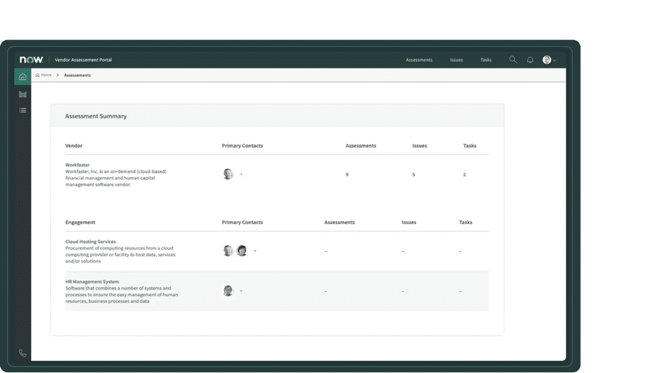 ServiceNow Vendor Risk Management screenshot 1
