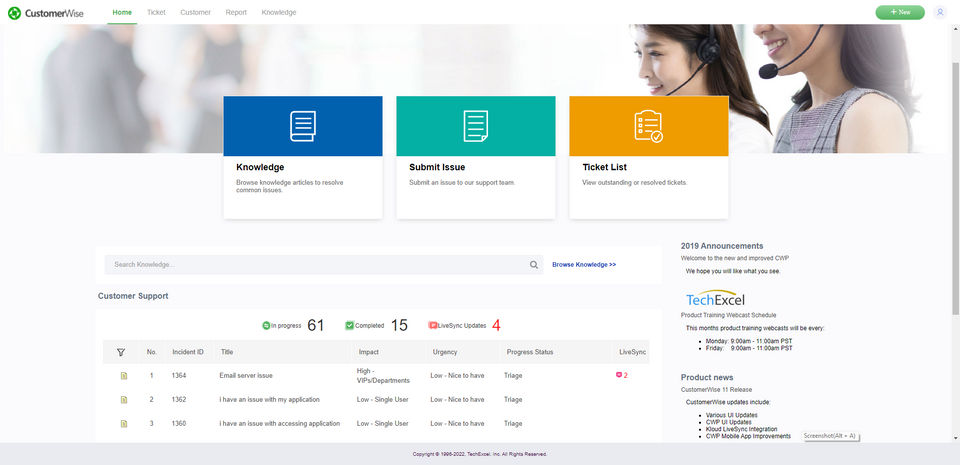 TechExcel ServiceWise screenshot 1