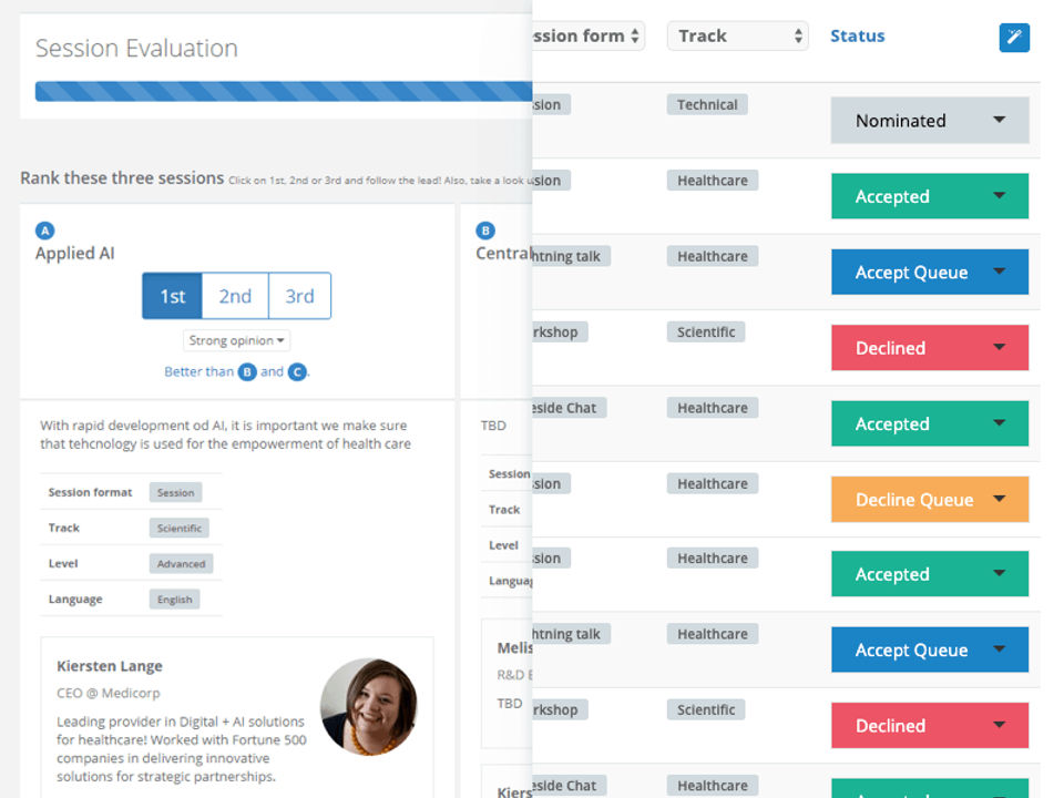 Sessionize screenshot 2