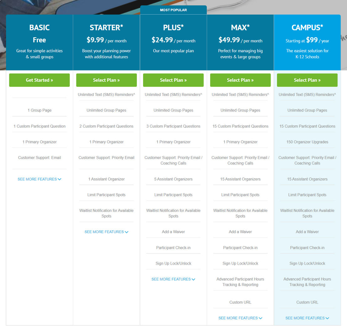 SignUp.com pricing